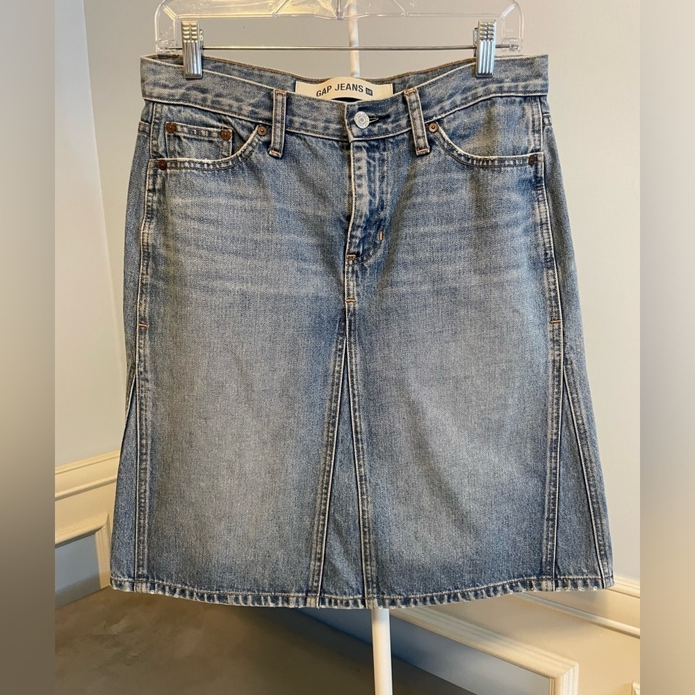 Gap - denim A-line jean mini skirt